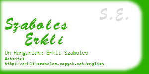 szabolcs erkli business card